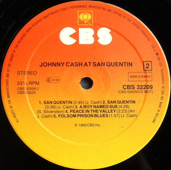 Johnny Cash - Johnny Cash At San Quentin (LP Tweedehands)