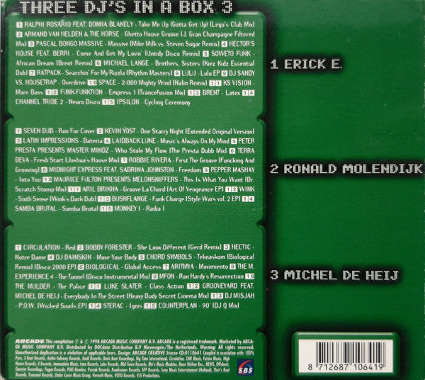 Erick E - Michel De Hey - Ronald Molendijk - Three DJ's In A Box 3 (CD)