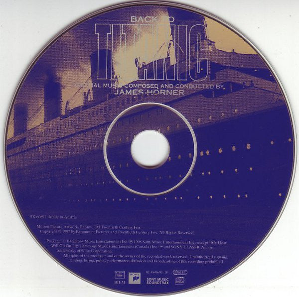 James Horner - Back To Titanic (Music From The Motion Picture) (CD Tweedehands)