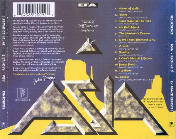 Asia - Archiva 1 (CD)