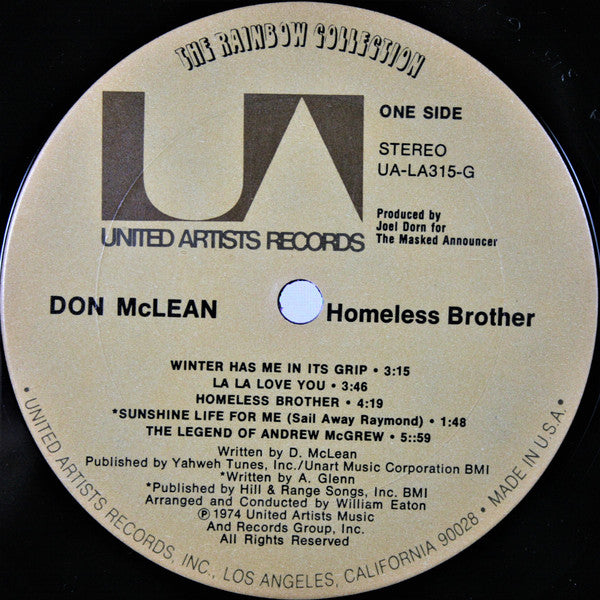 Don McLean - Homeless Brother (LP Tweedehands)