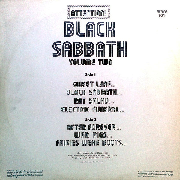 Black Sabbath - Attention! Black Sabbath Volume Two (LP Tweedehands)