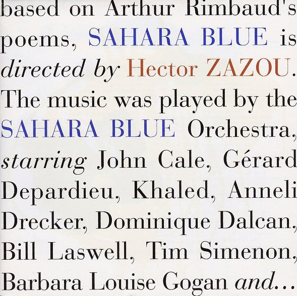 Hector Zazou - Sahara Blue (CD Tweedehands)