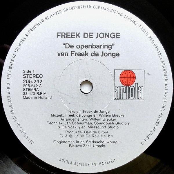 Freek de Jonge - De Openbaring (LP Tweedehands)