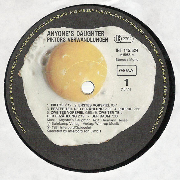 Anyone's Daughter - Piktors Verwandlungen (LP Tweedehands)