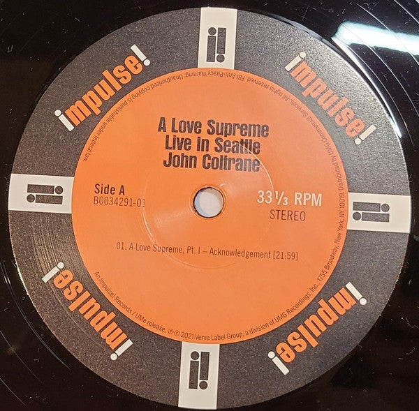 John Coltrane - A love supreme: live in seattle (LP)