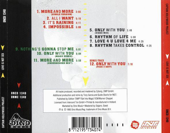 Captain Hollywood Project - Love Is Not Sex (CD Tweedehands)