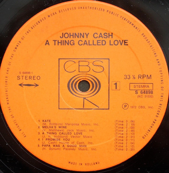 Johnny Cash - A Thing Called Love (LP Tweedehands)