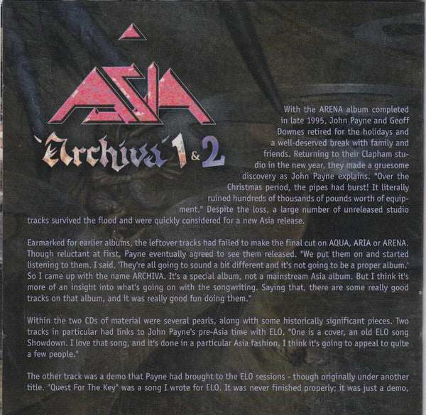 Asia - Archiva 1 & 2 (CD)