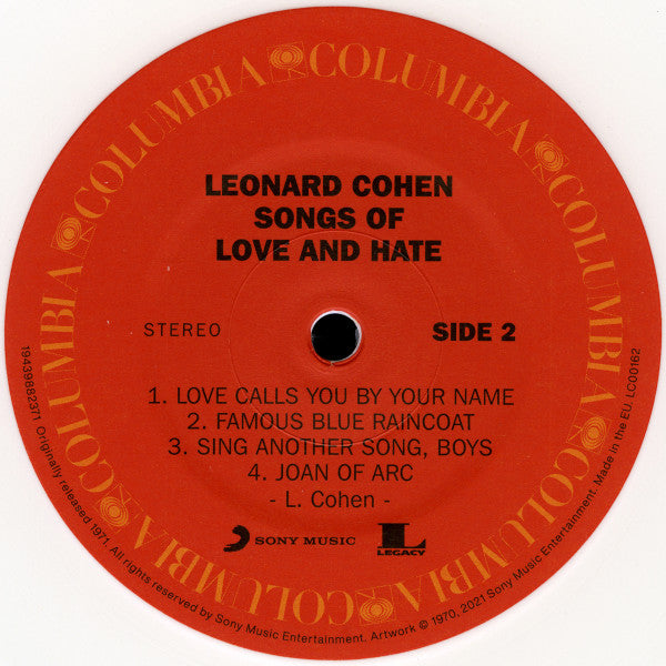 Leonard Cohen - Songs Of Love And Hate (LP Tweedehands) - Discords.nl
