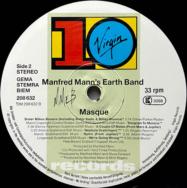 Manfred Mann's Earth Band - Masque (Songs And Planets) (LP Tweedehands) - Discords.nl