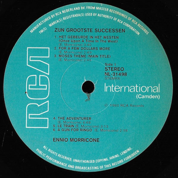 Ennio Morricone - Zijn Grootste Successen (LP Tweedehands)