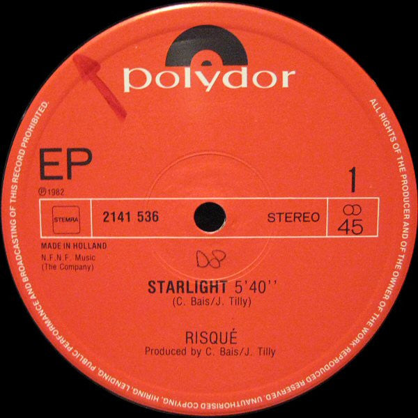 Risqué - Starlight (Special Long Disco Version) (12" Tweedehands) - Discords.nl