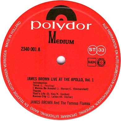 James Brown & The Famous Flames - Live At The Apollo Vol.1 (LP Tweedehands) - Discords.nl