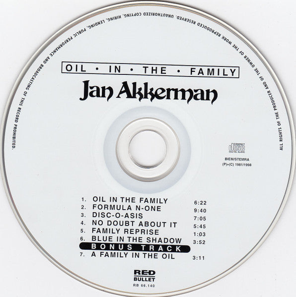 Jan Akkerman - Oil In The Family (CD)