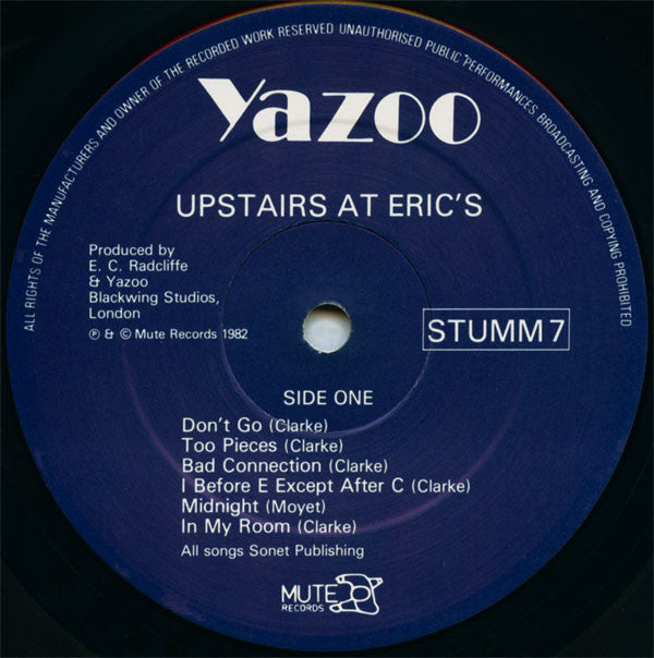 Yazoo - Upstairs At Eric's (LP Tweedehands)