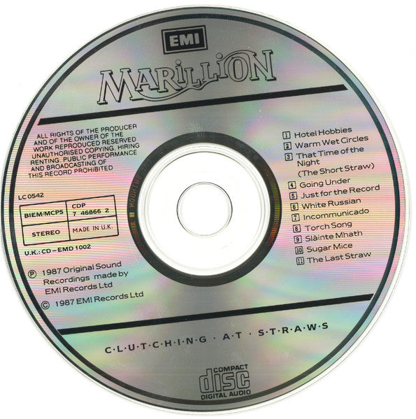 Marillion - Clutching At Straws (CD Tweedehands)