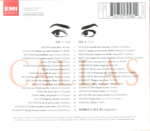 Maria Callas - La Légende (CD Tweedehands)