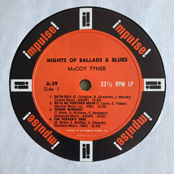 McCoy Tyner - Nights Of Ballads & Blues (LP Tweedehands)