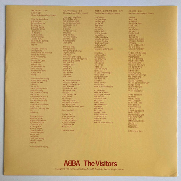 ABBA - ABBA - The Visitors  (LP)