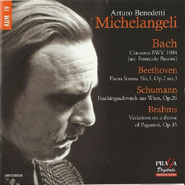 Arturo Benedetti Michelangeli - Volume 3:chaconne (CD) - Discords.nl