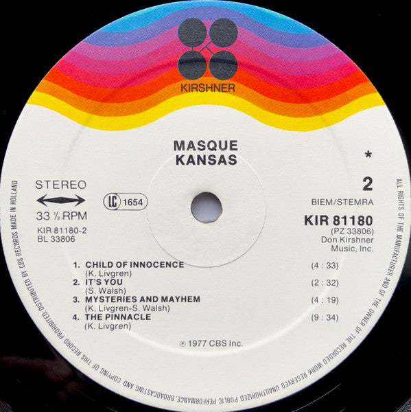 Kansas - Masque (LP Tweedehands)