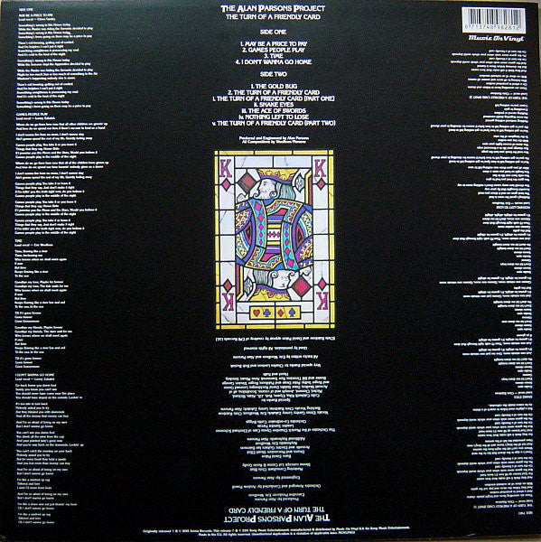The Alan Parsons Project - The Alan Parsons Project - The Turn Of A Friendly Card  (LP) - Discords.nl