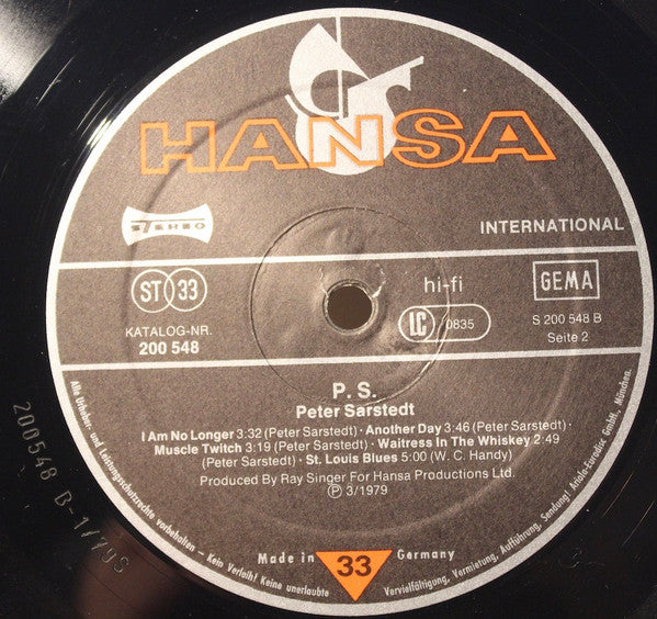 Peter Sarstedt - PS... (LP Tweedehands)