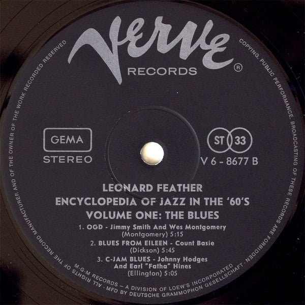 Various - Leonard Feather Encyclopedia Of Jazz In The '60's Volume One The Blues (LP Tweedehands) - Discords.nl