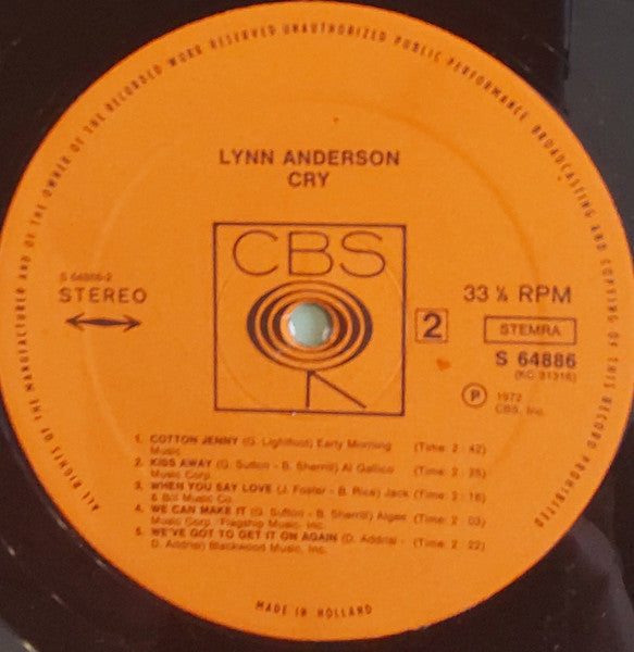 Lynn Anderson - Cry (LP Tweedehands)