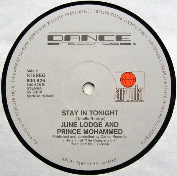 June Lodge And Prince Mohammed - Someone Loves You Honey/One Time Daughter (12" Tweedehands) - Discords.nl