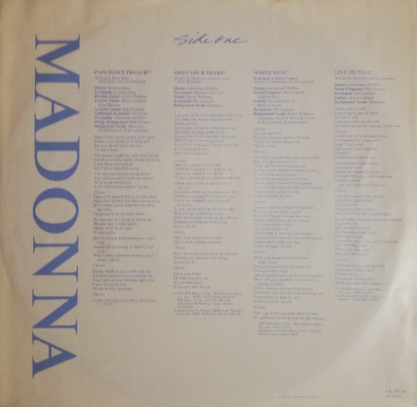 Madonna - True Blue (LP Tweedehands)