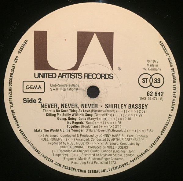Shirley Bassey - Never, Never, Never (LP Tweedehands)