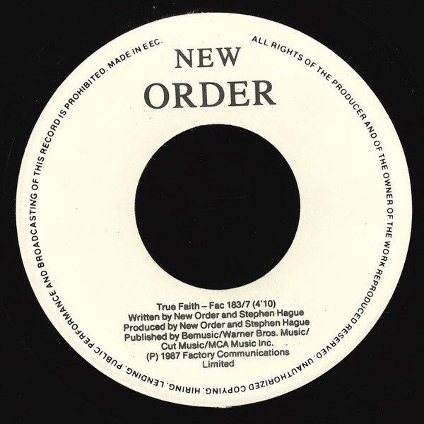 New Order - True Faith / 1963 (7-inch Tweedehands)