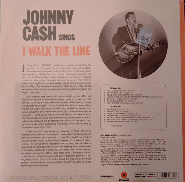 Johnny Cash - Sings I Walk The Line (LP) - Discords.nl