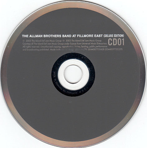 Allman Brothers Band, The - The Allman Brothers Band At Fillmore East (CD)