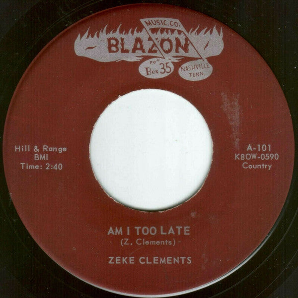 Zeke Clements - Honest I'm Honest / Am I Too Late (7-inch Tweedehands) - Discords.nl