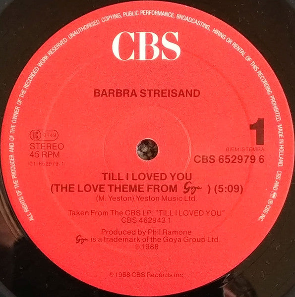 Barbra Streisand And Don Johnson - Till I Loved You (LP Tweedehands)