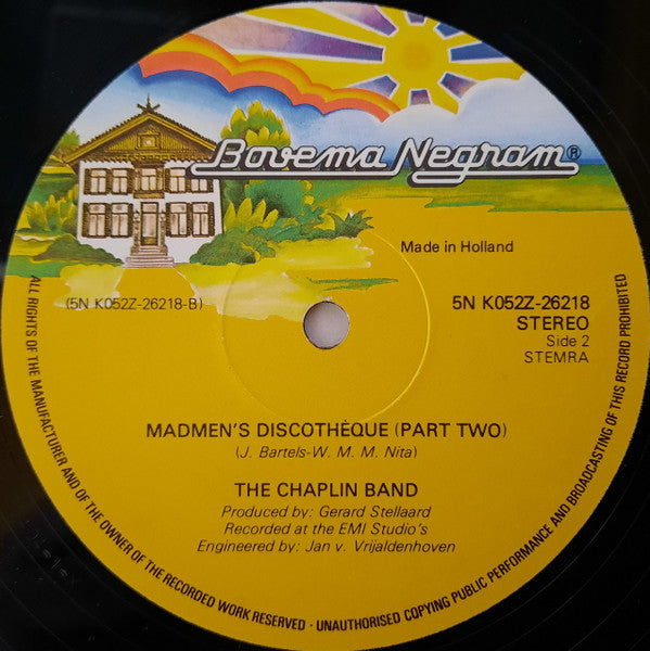 Chaplin Band, The - Madmen's Discothèque (12" Tweedehands) - Discords.nl