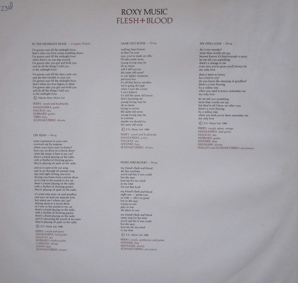 Roxy Music - Flesh + Blood (LP Tweedehands)