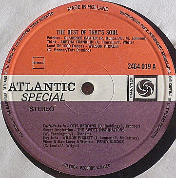 Various - The Best Of That's Soul (LP Tweedehands)