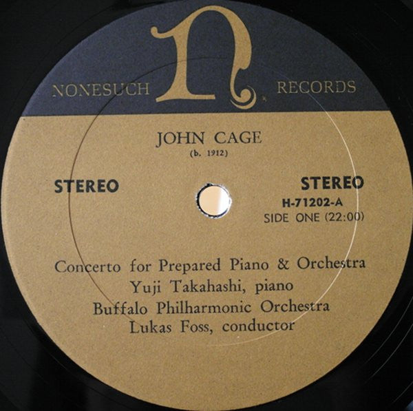 John Cage / Lukas Foss - Concerto For Prepared Piano & Orchestra / Baroque Variations (LP Tweedehands)