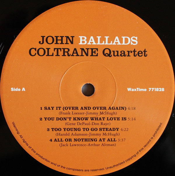 The John Coltrane Quartet - The John Coltrane Quartet - Ballads  (LP)