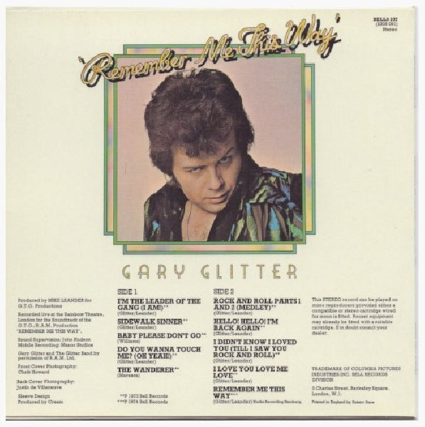 Gary Glitter - Remember me this way (CD) - Discords.nl