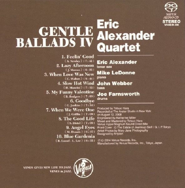 Eric Alexander -quartet- - Lazy afternoon gentle ballads iv (CD) - Discords.nl