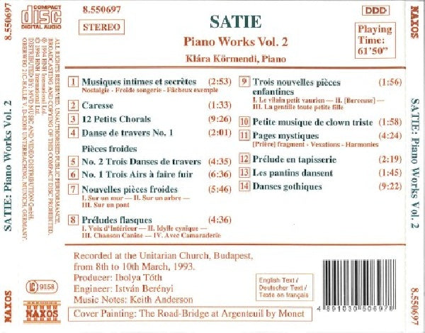 E. Satie - Piano works vol.2 (CD) - Discords.nl