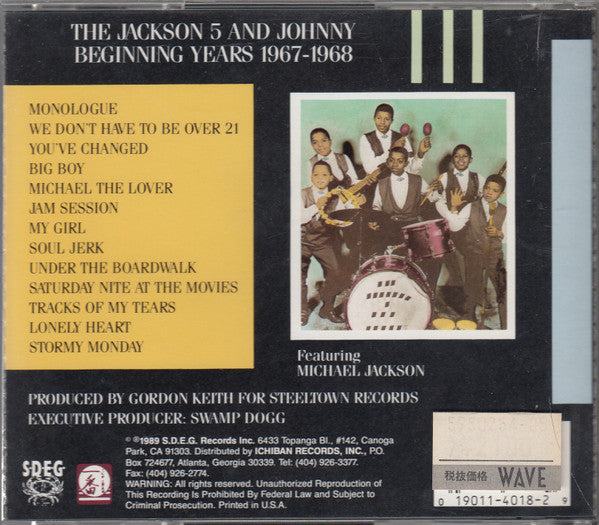 Jackson 5, The And Johnny Jackson (2) - Beginning Years 1967-1968 (CD Tweedehands) - Discords.nl