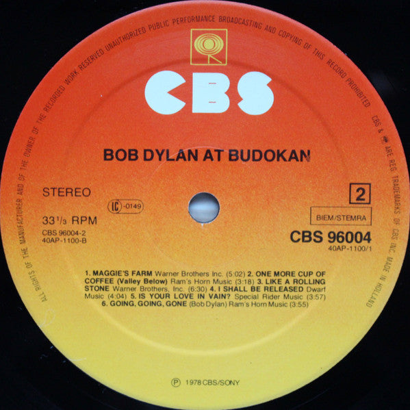 Bob Dylan - Bob Dylan At Budokan (LP Tweedehands)