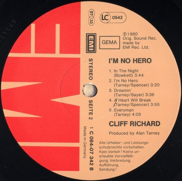Cliff Richard - I'm No Hero (LP Tweedehands)