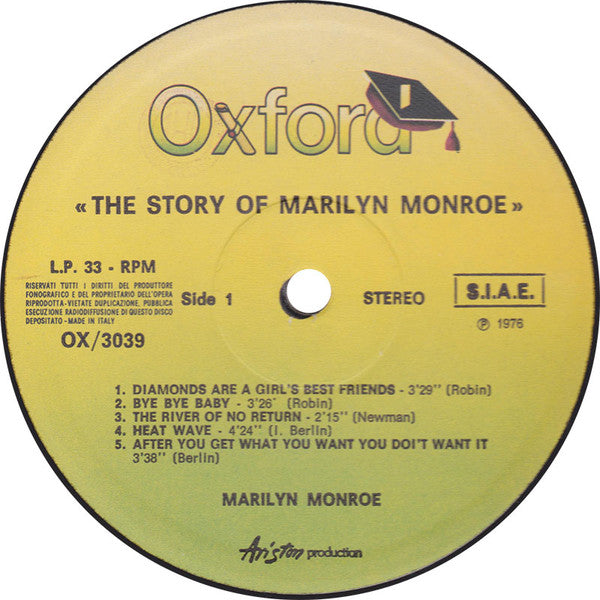 Marilyn Monroe - The Story Of Marilyn Monroe (LP Tweedehands)